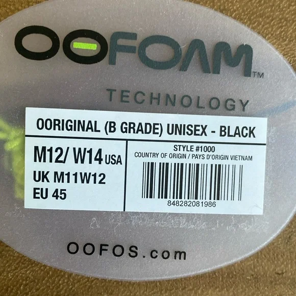 🆕 Oofos Men's OOriginal Sandal - Black Sz 11 - Picture 4 of 5